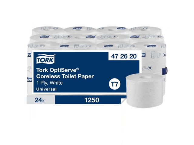 Toalettpapper TORK Uni T7 1-lag 24/krt - Primmeshiper