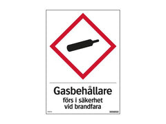 Skylt Gasbehållare 210x297mm - Primmeshiper