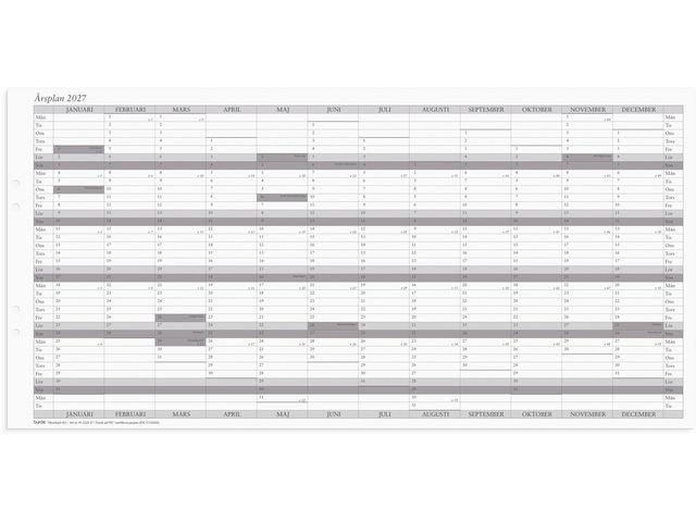 Väggkalender Årsplan 2026 5/fp Primmeshiper