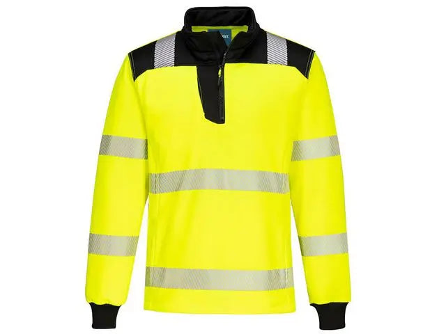 Sweatshirt PW3 Hi-Vis 1/4 Zip gul XL Primmeshiper