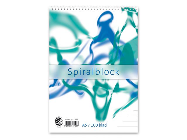 Spiralblock A6 60g 100 blad linjerat - Primmeshiper