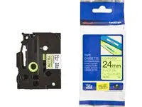 Tape BROTHER TZEC51 24mm Svart på Gul - Primmeshiper