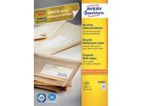 Etikett AVERY 100% återv 38x21,2 6500/fp Primmeshiper