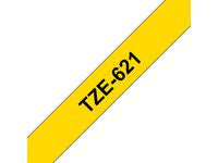 Tape BROTHER TZE621 9mm svart på gul Primmeshiper
