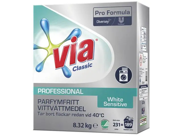 Tvättmedel VIA Pro Form.WhiteSens 8,32kg - Primmeshiper