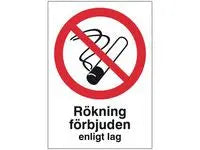 Skylt Rökning Förbjuden A4 Aluminium - Primmeshiper