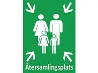 Skylt Återsamlingsplats A3 Aluminium - Primmeshiper
