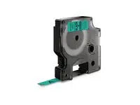Tape DYMO D1 9mm svart på grön Primmeshiper