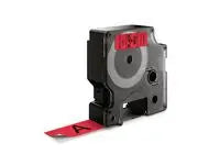 Tape DYMO D1 19mm svart på röd - Primmeshiper