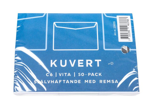 Kuvert Konsument C6 80g Vit Remsa 50/fp - Primmeshiper