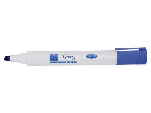 Whiteboardpenna LYRECO drywipe sned blå - Primmeshiper
