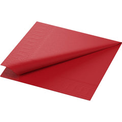 Serviet DUNI 1-lags 33x33cm Rød 500,-/pk