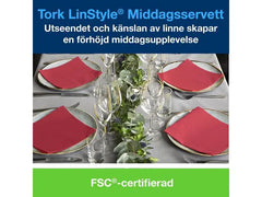 Servett TORK LinStyle Röd 39x39  50/fp - Primmeshiper