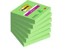 Notes POST-IT SS 76x76 ljus grön 6/fp Primmeshiper