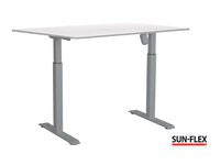 Bord SUN-FLEX II höj/sänk 140x80 grå/vit - Primmeshiper